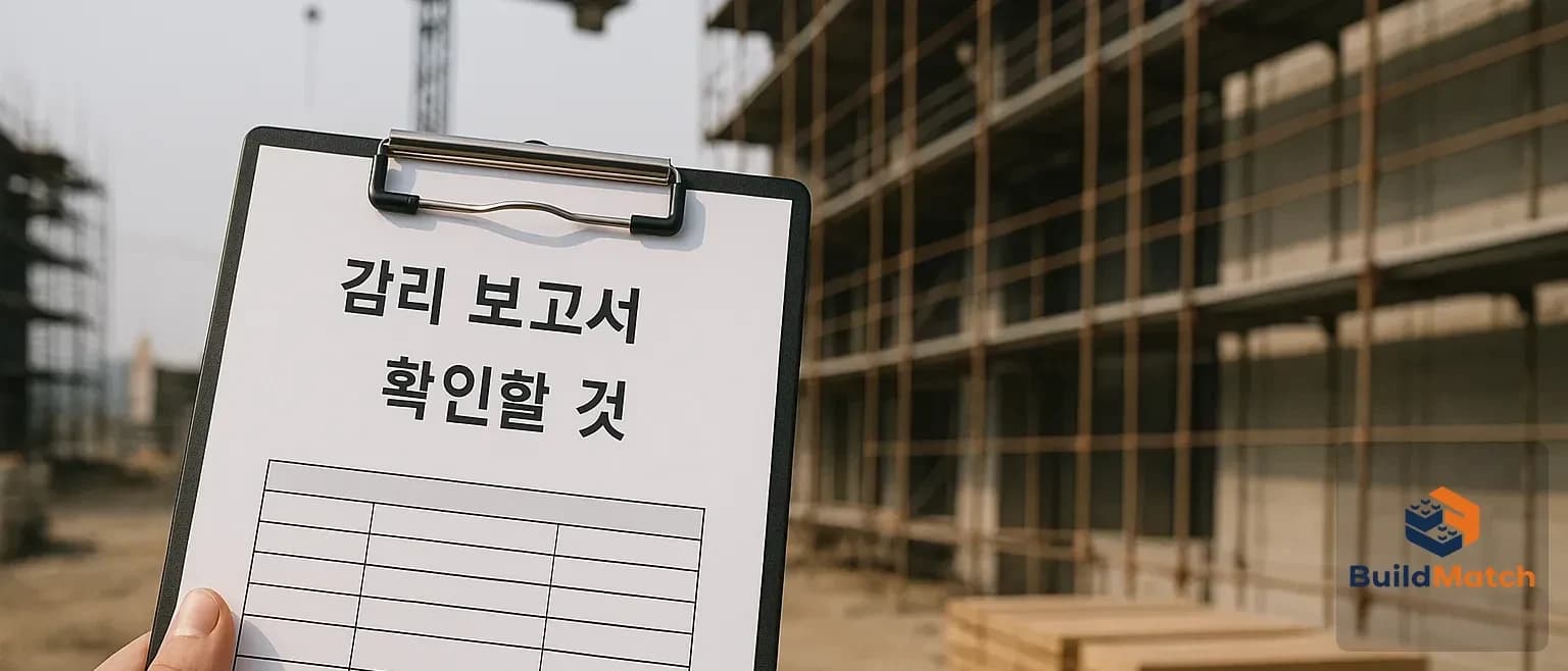 감리 보고서 확인할 것